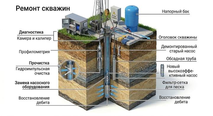 Ремонт скважин в Чайковском